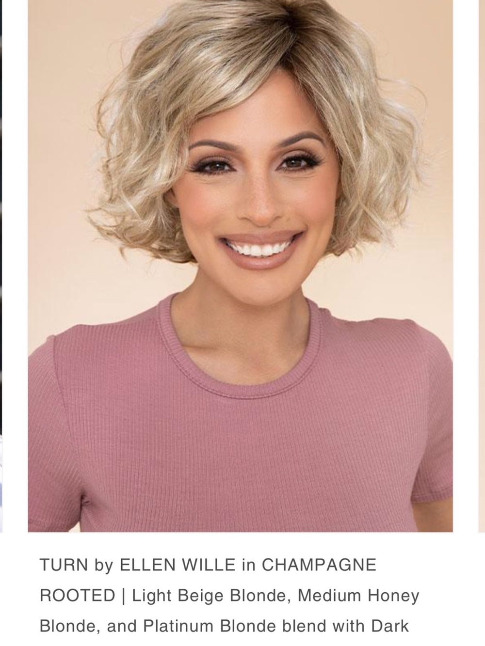 Ellen Wille Changes Turn Wig Champagne Rooted 24.25.16 Synthetic Wig